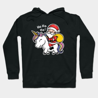 Unicorn and Santa Claus Hoodie